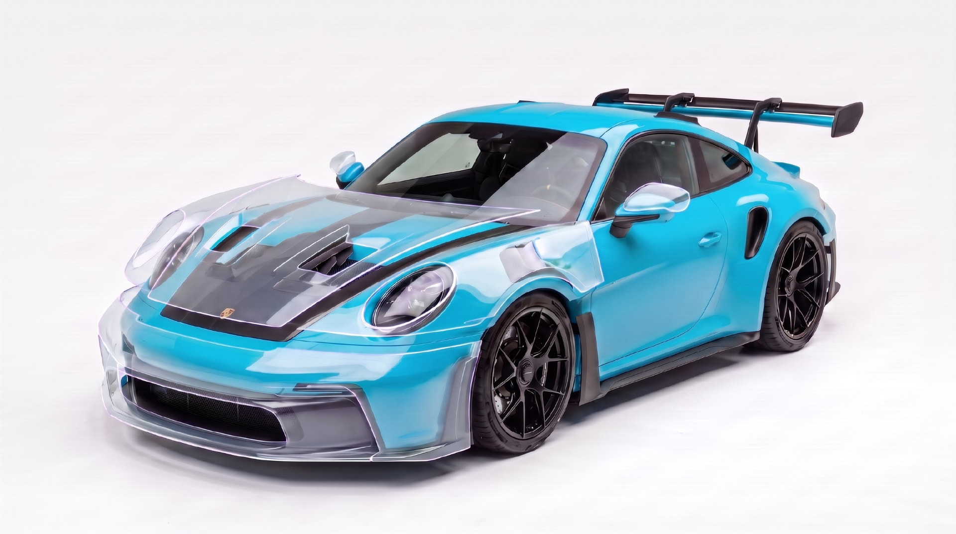 Paint protection film shown on the vehicle